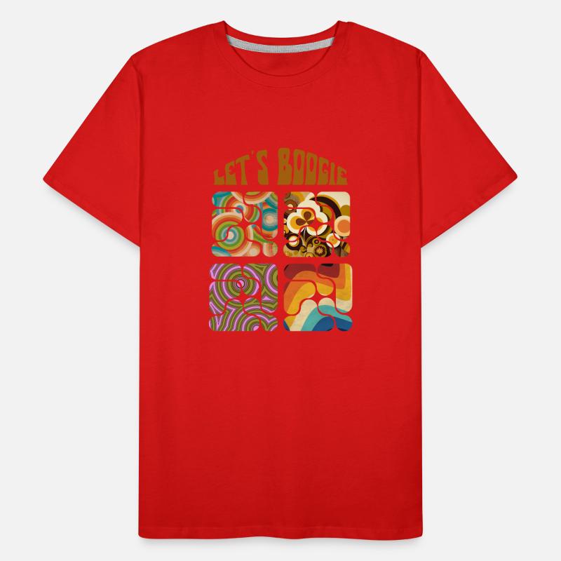Let's boogie retro pattern Men's Premium Organic T-Shirt