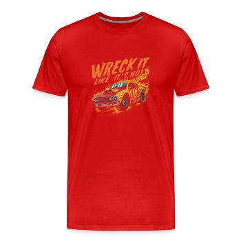 Demo Derby Demolition Derby Demolition Derby - Männer Premium Bio T-Shirt - Rot - Vorne - Damien (186cm)