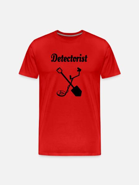 Metalldetektor - Männer Premium Bio T-Shirt - Rot