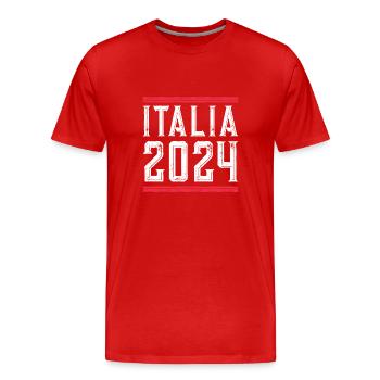 Jours fériés Italie 2024 - T-shirt bio Premium Homme - rouge - Devant - Damien (186cm)