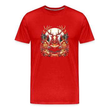 Wendigo Storyteller - Men's Premium Organic T-Shirt - red - Front - Damien (186cm)