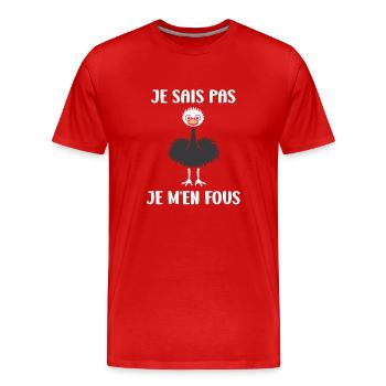 Strauß Zitat - Männer Premium Bio T-Shirt - Rot - Vorne - Damien (186cm)