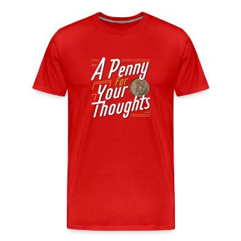 Collection de pièces de monnaie amusante pour les collectionneurs de pièces de monnaie et - T-shirt bio Premium Homme - rouge - Devant - Damien (186cm)