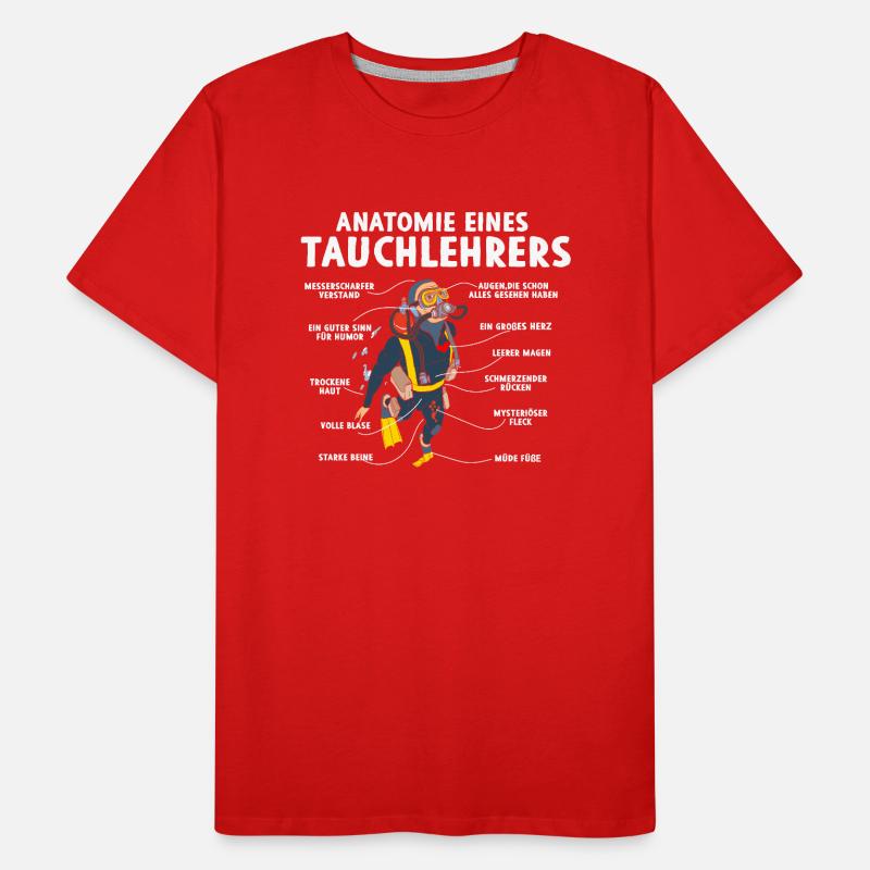 Anatomie d’un instructeur de plongée T-shirt bio Premium Homme