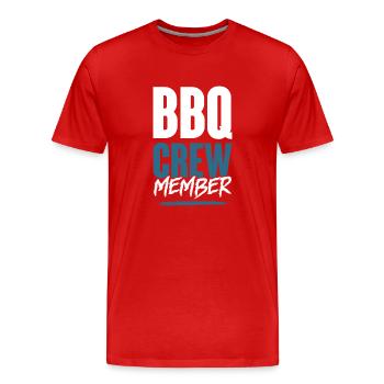 Bbq Crew - Männer Premium Bio T-Shirt - Rot - Vorne - Damien (186cm)