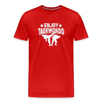 Taekwondo Enjoy Taekwondo - Men's Premium Organic T-Shirt - red - Front - Damien (186cm)