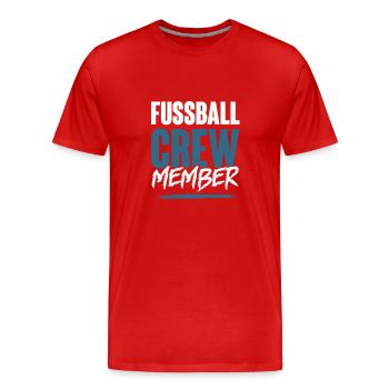 Équipe de football - T-shirt bio Premium Homme - rouge - Devant - Damien (186cm)