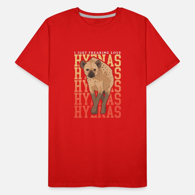 Hyäne Hyänen Tüpfelhyäne Geschenk Männer Premium Bio T-Shirt