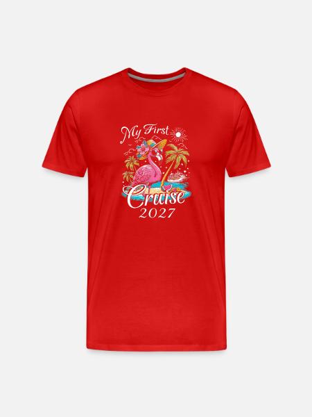 My First Cruise 2027 - Men's Premium Organic T-Shirt - red