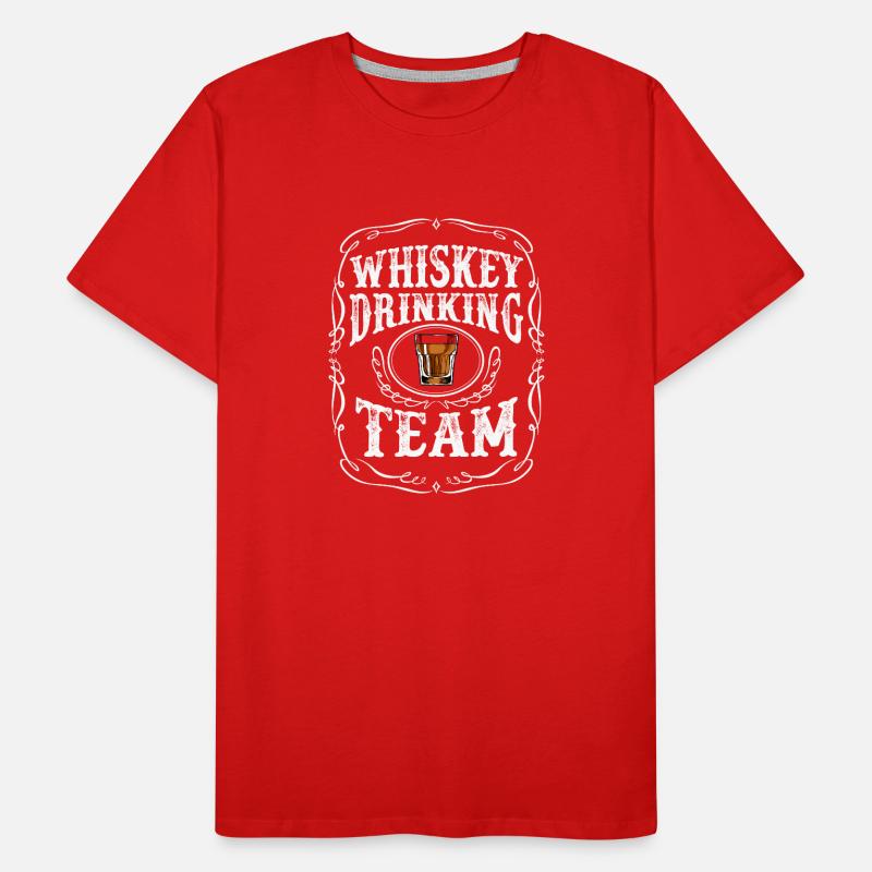 Whiskey Drinking Team Boisson distillée alcoolisée T-shirt bio Premium Homme