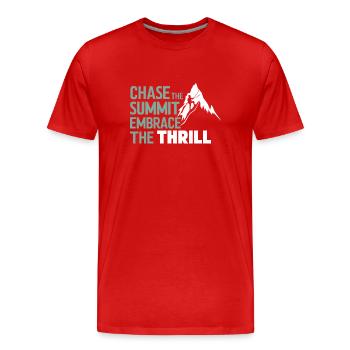 Escalade, Aventure en plein air, Escalade de bloc - T-shirt bio Premium Homme - rouge - Devant - Damien (186cm)