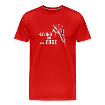 Escalade, Aventure en plein air, Escalade de bloc - T-shirt bio Premium Homme - rouge - Devant - Damien (186cm)
