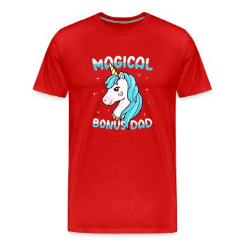 Magical Bonus Dad Stepfather Adoption - Männer Premium Bio T-Shirt - Rot - Vorne - Damien (186cm)
