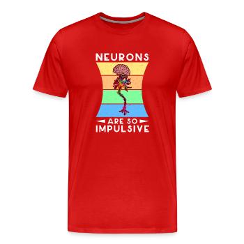 Gehirn Arzt Neurologie Anatomie Neurochirurg - Männer Premium Bio T-Shirt - Rot - Vorne - Damien (186cm)