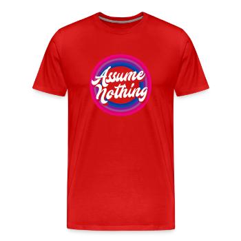 Acceptation de la sexualité bisexuelle - T-shirt bio Premium Homme - rouge - Devant - Damien (186cm)