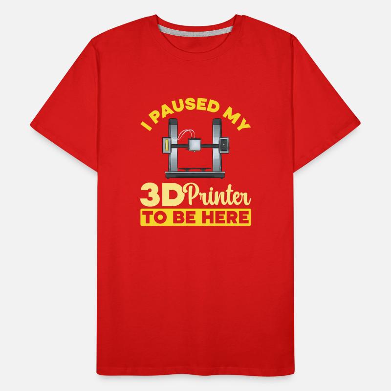 3D Drucker 3D Druck Männer Premium Bio T-Shirt