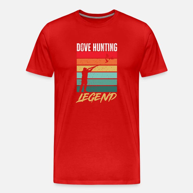 Taubenjäger Taubenjagd Tauben - Männer Premium Bio T-Shirt - Rot