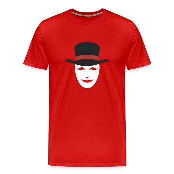 Theater-Masken - Männer Premium Bio T-Shirt - Rot - Vorne - Damien (186cm)