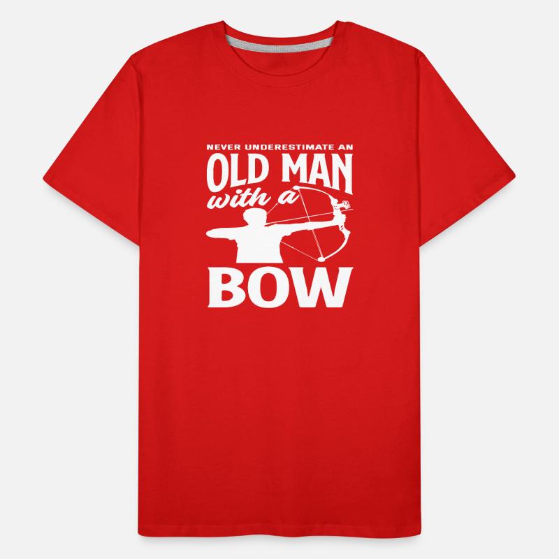 Alter Mann Bogen Bogenschießen Männer Premium Bio T-Shirt
