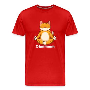 Yoga, Méditer, Conscience, Méditation - T-shirt bio Premium Homme - rouge - Devant - Damien (186cm)