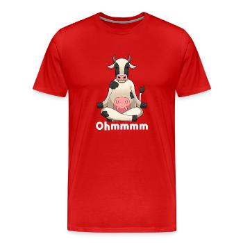 Yoga, Méditer, Conscience, Méditation - T-shirt bio Premium Homme - rouge - Devant - Damien (186cm)