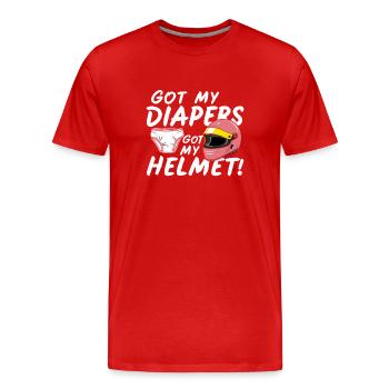 Derby de démonstration Derby de démolition Derby de démolition - T-shirt bio Premium Homme - rouge - Devant - Damien (186cm)