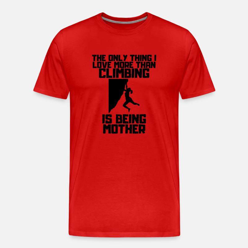 Kletterer Bergklettern Bergsteigen Berg Klettern - Männer Premium Bio T-Shirt - Rot