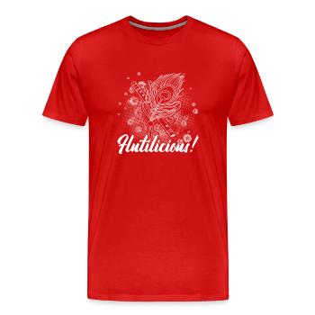 Krishna Indien Bansuri Flöte Bambus Yoga Zen - Männer Premium Bio T-Shirt - Rot - Vorne - Damien (186cm)