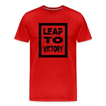 gift idea geek funny ski jumping thrill statement - Männer Premium Bio T-Shirt - Rot - Vorne - Damien (186cm)