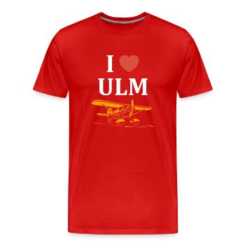 I love ulm - Men's Premium Organic T-Shirt - red - Front - Damien (186cm)