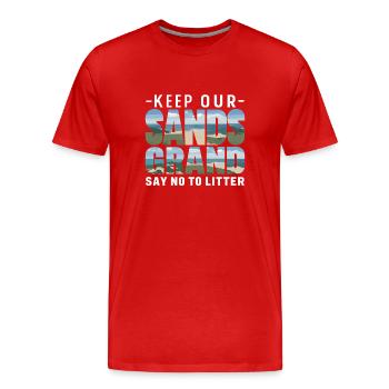 Anti-littering Keine Umwelt Müll Recyceln - Männer Premium Bio T-Shirt - Rot - Vorne - Damien (186cm)