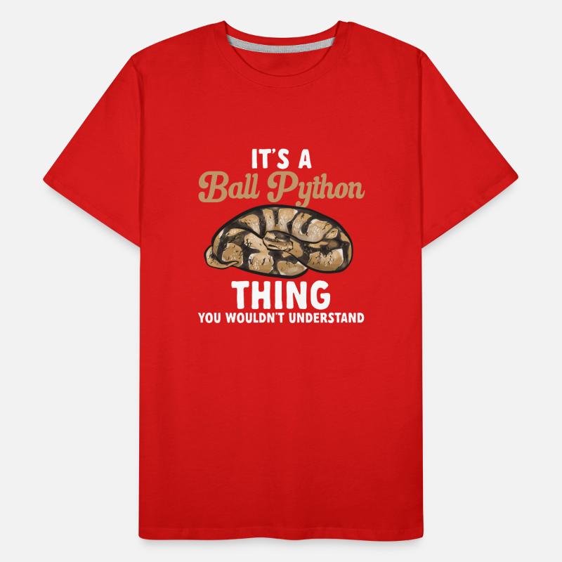 Ball Python Schlange Königspython Männer Premium Bio T-Shirt
