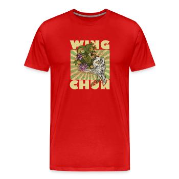 Kampfsport Wing Chun Tsun Selbstverteidigung - Männer Premium Bio T-Shirt - Rot - Vorne - Damien (186cm)