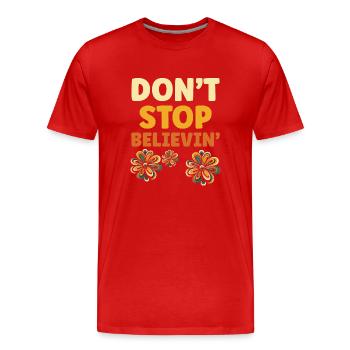 Songtexte Musikliebhaber Songwriter Musikfestival - Männer Premium Bio T-Shirt - Rot - Vorne - Damien (186cm)