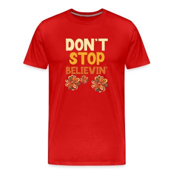 Songtexte Musikliebhaber Songwriter Musikfestival - Männer Premium Bio T-Shirt - Rot - Vorne - Damien (186cm)