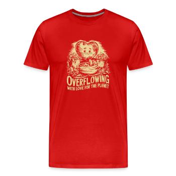 Anti-littering Keine Umwelt Müll Recyceln - Männer Premium Bio T-Shirt - Rot - Vorne - Damien (186cm)
