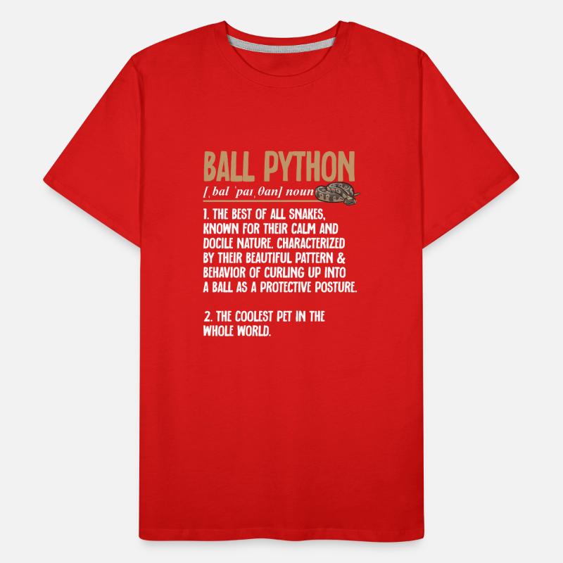 Ball Python Schlange Königspython Männer Premium Bio T-Shirt