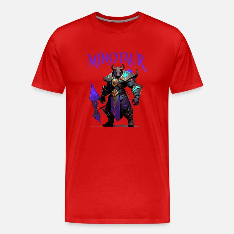Minotaurus - Männer Premium Bio T-Shirt - Rot
