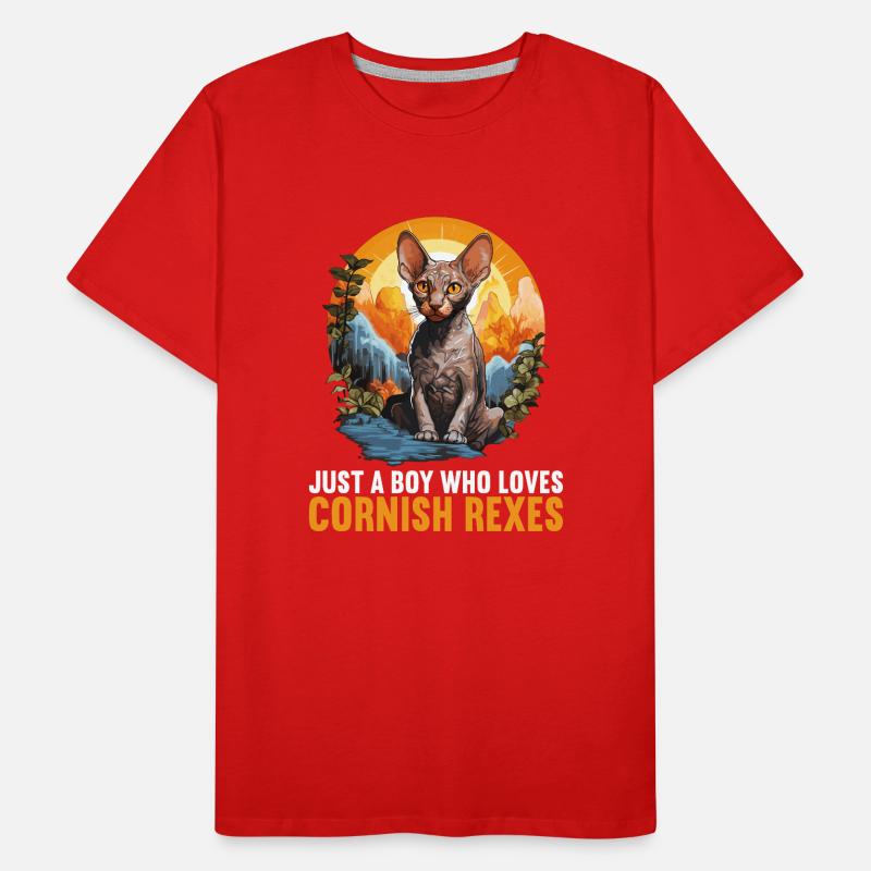 Cornish Rex Kätzchen Cornish Rex Katze Männer Premium Bio T-Shirt