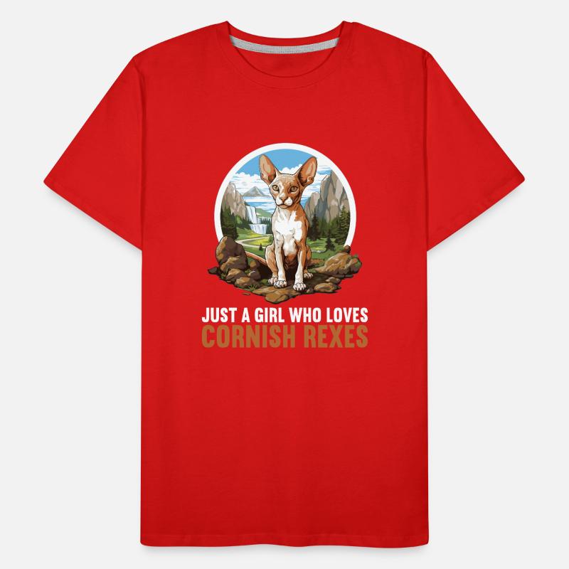 Cornish Rex Kätzchen Cornish Rex Katze Männer Premium Bio T-Shirt