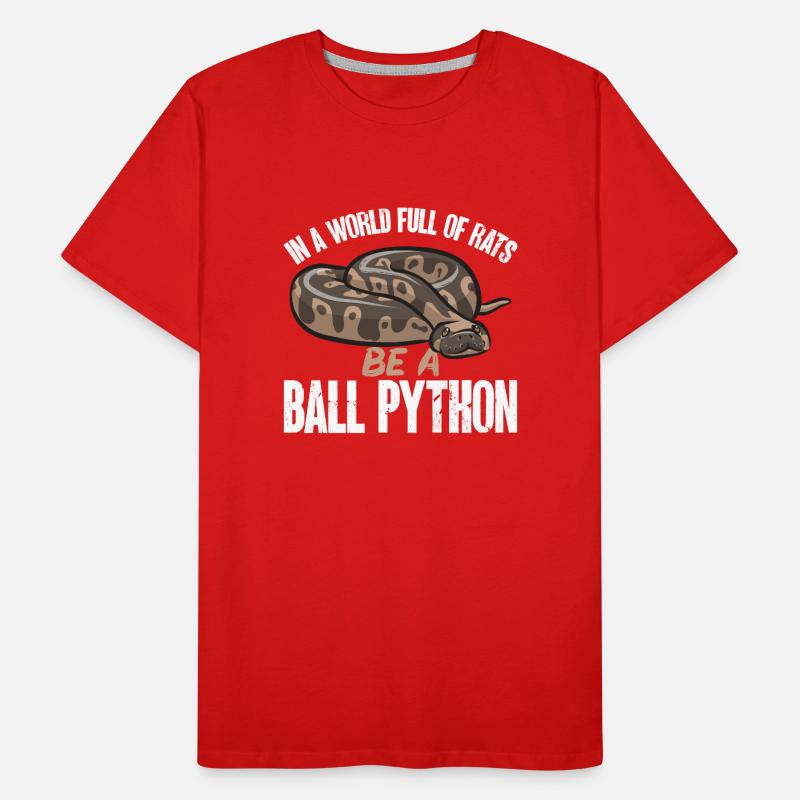 Ball Python Snake King Python Men's Premium Organic T-Shirt