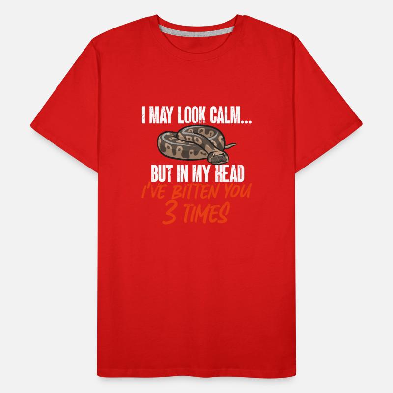 Ball Python Snake King Python T-shirt bio Premium Homme