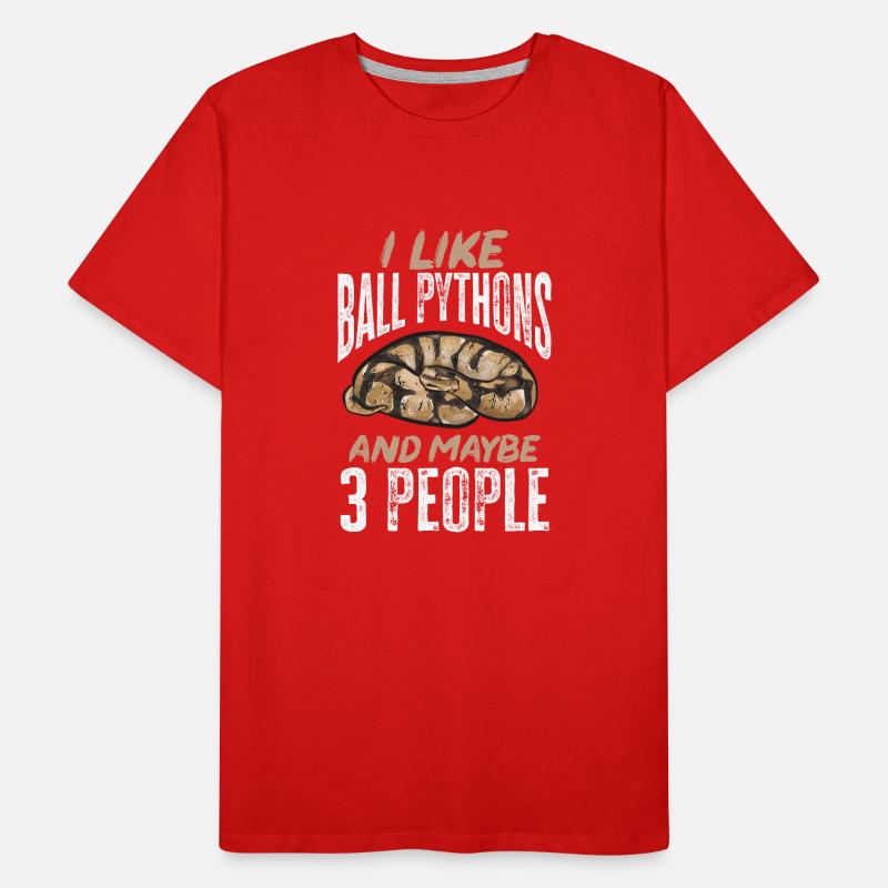 Ball Python Schlange Königspython Männer Premium Bio T-Shirt