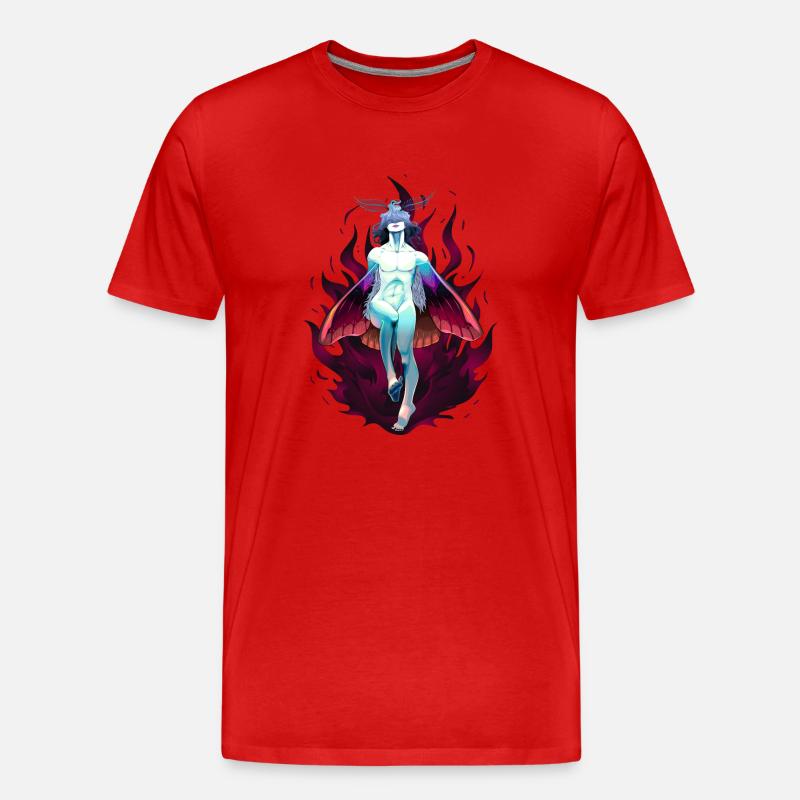 Mottenjunge - Männer Premium Bio T-Shirt - Rot