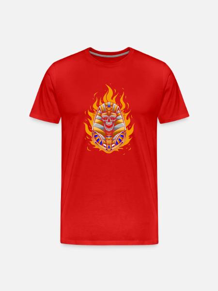 Skull Anubis - Men's Premium Organic T-Shirt - red