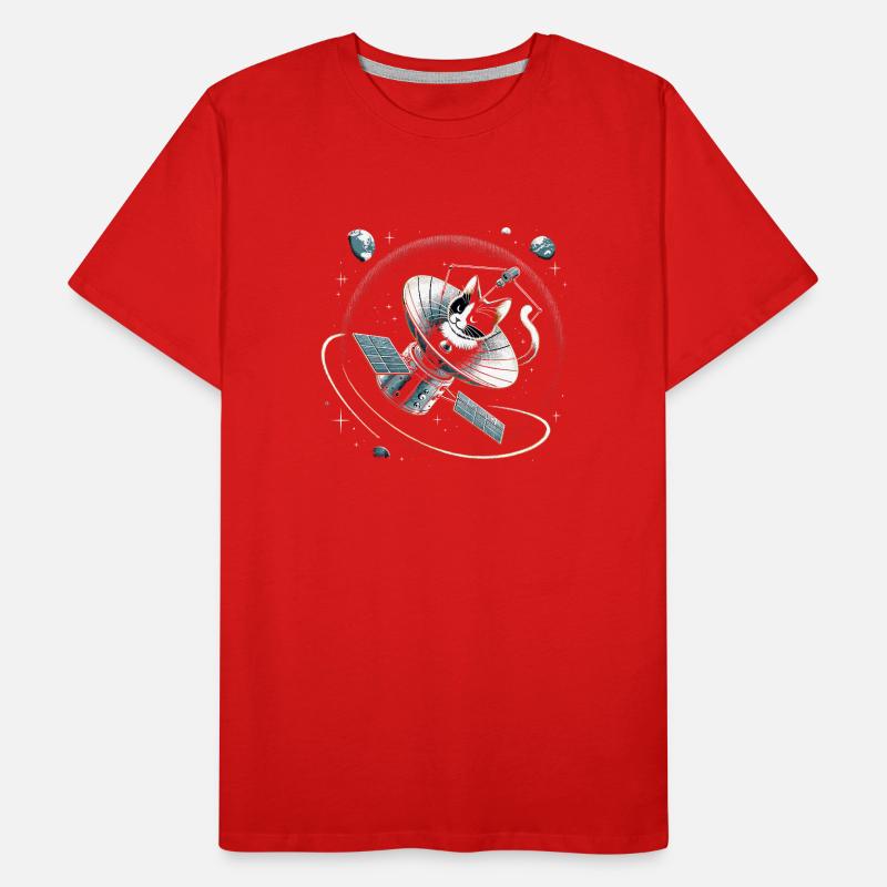 Cat, Astronaut, Astronomy, Outer Solar System Men's Premium Organic T-Shirt