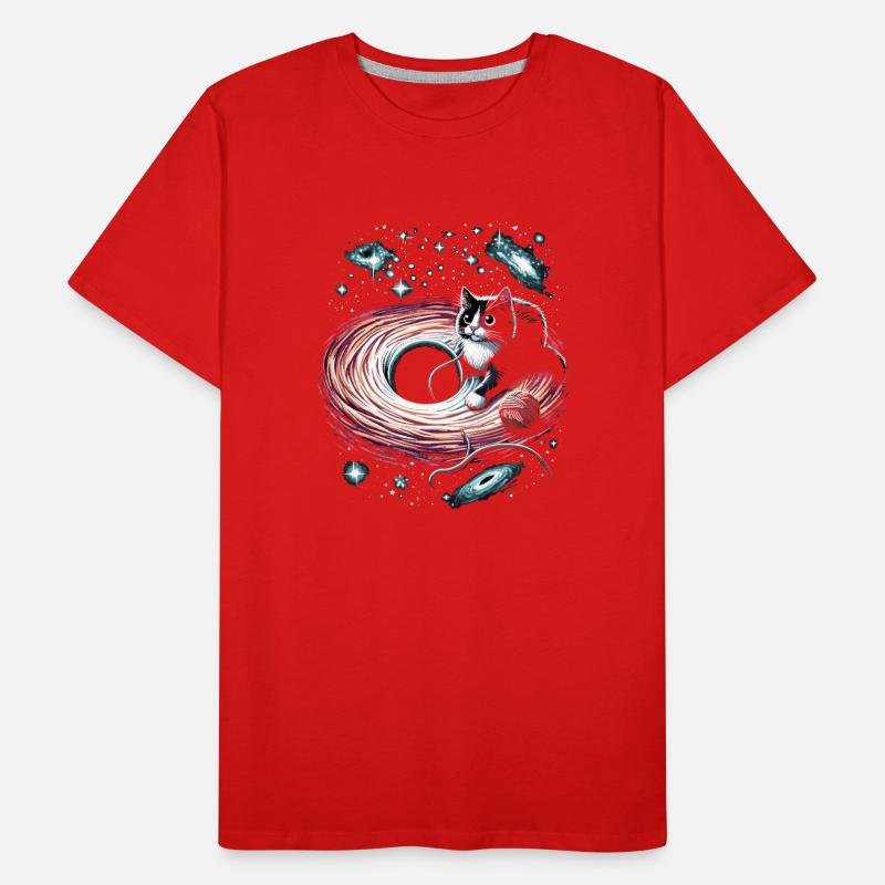 Cat, Astronaut, Astronomy, Outer Solar System Men's Premium Organic T-Shirt