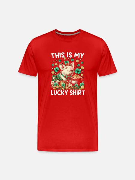 This Is My Lucky Shirt - Men's Premium Organic T-Shirt - red