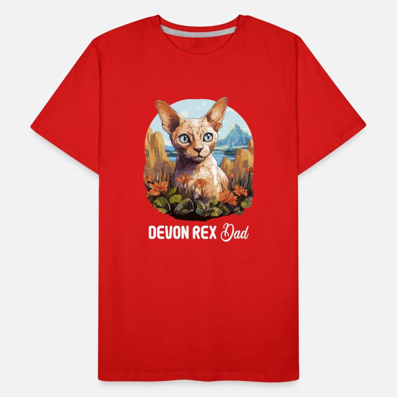 Devon Rex Kätzchen Devon Rex Katze Männer Premium Bio T-Shirt