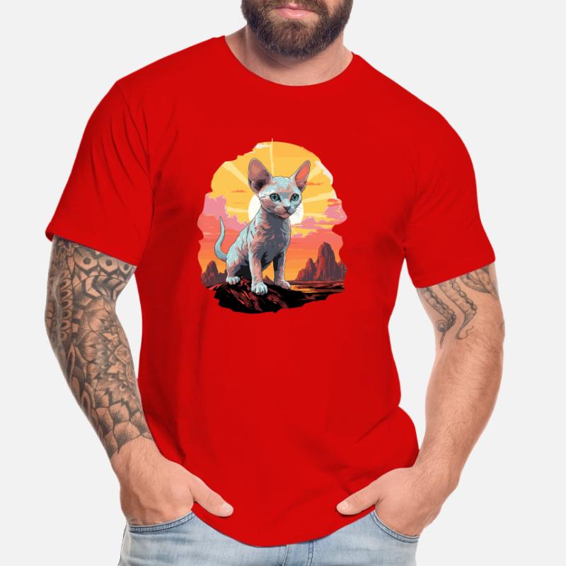 Devon Rex Kätzchen Devon Rex Katze Männer Premium Bio T-Shirt